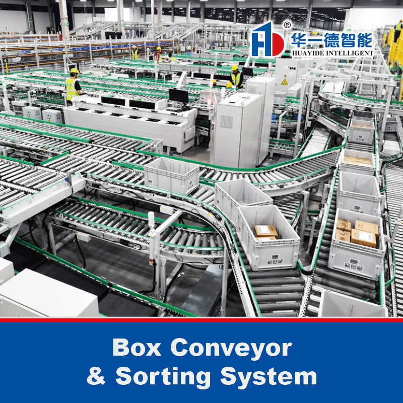 Carton Sorting Conveyor System Flexible Gravity Roller Conveyor System Logistics Sorting Warehouse Storage Rack
